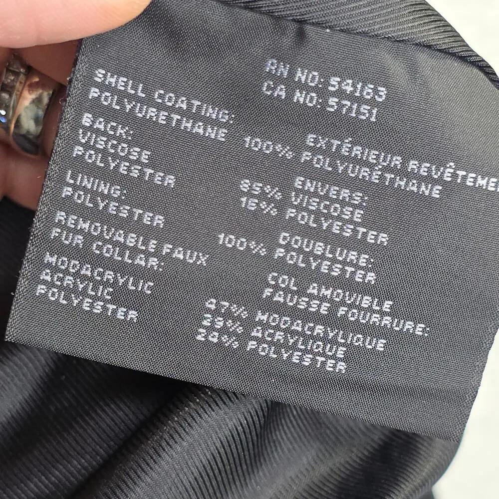 Marc NewYork SzM Faux Black Thick Sturdy 3D surface Moto Biker Jacket Gangster‎